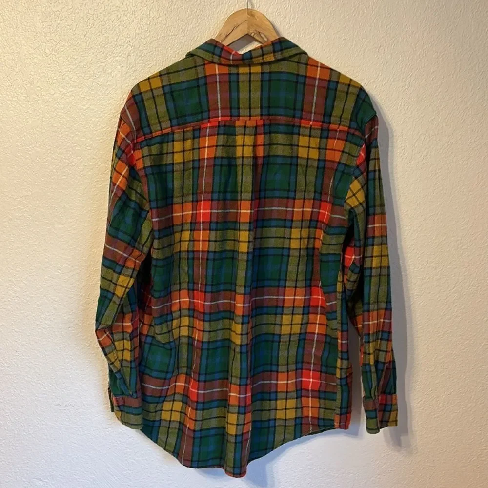 J. Crew Plaid Flannel Button Down Shirt Medium